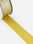 Лента декоративная «Блёстки», 25 мм, 9.1±0.5 м, цвет золотой - Фото 3