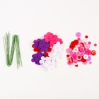 Набор для творчества. Букет из фетра с пуговицами «Астры» - Фото 3