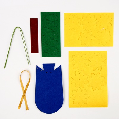 Цветы своими руками из фетра «Букет подсолнухов», набор для творчества