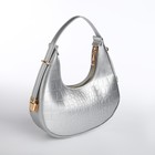 Сумка женская через плечо, цвет серебряный 21*21,5*6 см - фото 24345275