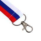 Лента для бейджа ширина -24 мм, длина-80 см с карабином, ТРИКОЛОР, Calligrata 10115061