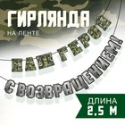 Гирлянда на ленте «С возвращением, наш герой», 250 см - Фото 1