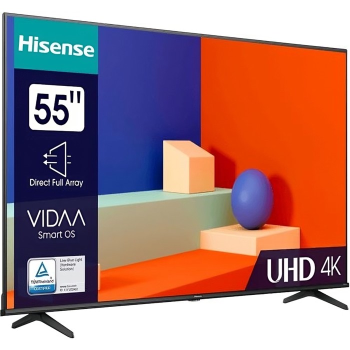 Телевизор LED Hisense 55" 55A6K черный 4K Ultra HD 60Hz DVB-T DVB-T2 DVB-C DVB-S DVB-S2 USB   102953 - фото 51516362