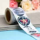 Наклейки для цветов и подарков «С Днем Защитника Отечества!», 4.4×4.4 см, 252 шт. - Фото 3