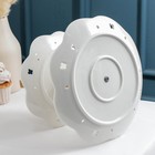 УЦЕНКА Блюдо керамическое 2-х ярусное Доляна «Сьюзен», 25×20×27 см, цвет белый - Фото 4