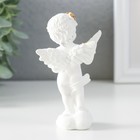 Сувенир полистоун "Белоснежный ангел с золотыми розами в листе" 6х4х11 см - Фото 3