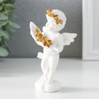 Сувенир полистоун "Белоснежный ангел с золотыми розами в листе" 6х4х11 см - Фото 4