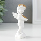 Фигурка полистоун «Белоснежный ангел с золотыми розами в листе», 6×4×11 см - Фото 2
