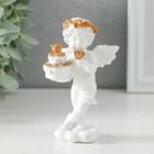 Сувенир полистоун "Белоснежный ангел с тортом украшенным розочками" 6х4,5х11 см - фото 3392159
