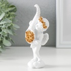 Фигурка полистоун «Белоснежный ангел с рогом с розами», 5.5×4.5×13.5 см - Фото 4