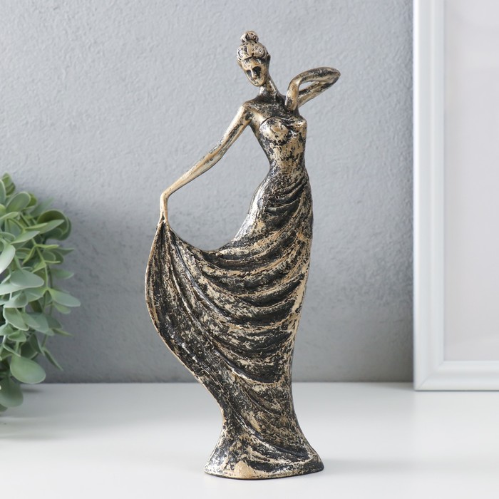 Фигурка полистоун «Танец девушки», под бронзу, 12×6×23 см - Фото 1