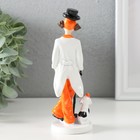 Фигурка полистоун «Клоун с тростью и пёсиком», бело-оранжевый, 5×5×15 см - Фото 3