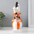 Фигурка полистоун «Клоун-акробат на шаре», бело-оранжевый, 10×9.5×23 см - Фото 2