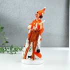 Фигурка полистоун «Клоун-художник у мольберта с пёсиком», бело-оранжевый, 12.5×9×22.5 см - Фото 3