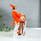 Фигурка полистоун «Клоун-художник у мольберта с пёсиком», бело-оранжевый, 12.5×9×22.5 см - Фото 5