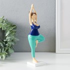 Фигурка полистоун «Пышечка: йога поза дерева», сине-бирюзовая, 7×4.5×20.5 см - Фото 2