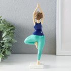 Фигурка полистоун «Пышечка: йога поза дерева», сине-бирюзовая, 7×4.5×20.5 см - Фото 3