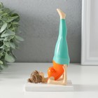 Фигурка полистоун «Пышечка - йога поза берёзка», оранжево-бирюзовая, 9×5×14.5 см - Фото 4