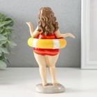 Фигурка полистоун «Пышечка в полосатом купальнике с надувным кругом», 9×6.5×15.5 см - Фото 3
