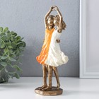 Фигурка полистоун «Две сестры», бронза, оранжево-белый,10.5×6.5×21.5 см - Фото 4