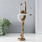 Фигурка полистоун «Гимнастка с лентой», бронза, 14×6.5×32.5 см - Фото 1