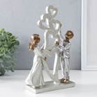 Фигурка полистоун «Малыши и инсталляция с сердцами», бронза, серебро, 15.5×6×23 см - Фото 2