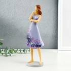 Сувенир полистоун "Девушка в сиреневом платье с цветами" 7,5х7х23,5 см - Фото 3