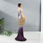 Сувенир полистоун "Леди в сиренево-фиолетовом платье с накидкой" 13х9х31,5 см - Фото 5