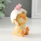 Фигурка полистоун «Утёнок со скорлупой и бабочкой», 6.5×5.5×8.5 см - Фото 2