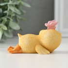 Фигурка полистоун «Спящий утёнок с бабочкой», 8.5×4×5 см - фото 24688771