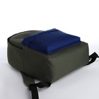 Спортивный рюкзак из текстиля на молнии, TEXTURA, 20 литров, цвет хаки/синий - Фото 3