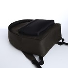 Спортивный рюкзак из текстиля на молнии TEXTURA, 20 литров, цвет хаки/чёрный - Фото 3