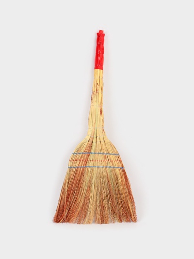 Веник для уборки Шафран «Сорго», 3-х прошивной, шестилучевой, ручная работа, 80-90 см