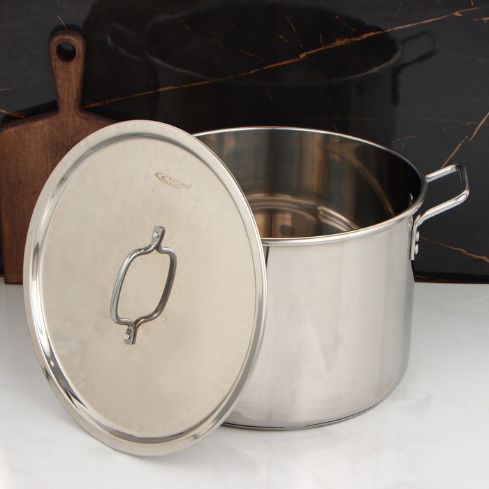 УЦЕНКА Котел из нержавеющей стали «Общепит», 20 л, d=35 см, h=24 см, капсульное дно - Фото 1