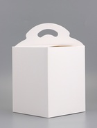 Складная коробка с окном, белая, 18 х 18 х 23 см - фото 809444133