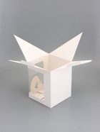 Складная коробка с окном, белая, 18 х 18 х 23 см - фото 809444135