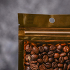 Пакет дой-пак, матовый, золотой, с прозрачной стенкой,10×15×6 см - Фото 5