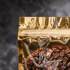 Пакет дой-пак, матовый, золотой, с прозрачной стенкой,14×20×8 см - Фото 5