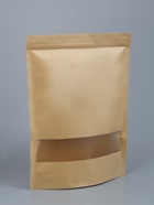 Пакет Zip - lock Крафт с прямоугольным окном, 30×40×4 см - Фото 2