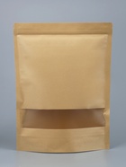Пакет Zip - lock Крафт с прямоугольным окном, 30×40×4 см - Фото 3