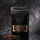 Пакет Zip-lock Крафт с прямоугольным окном, черный,12×20×4 см - Фото 2