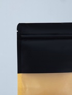 Пакет Zip-lock Крафт с прямоугольным окном, черный,12×20×4 см  (артикул 9946394)  большой выбор товаров оптом и в розницу по низким ценам с доставкой