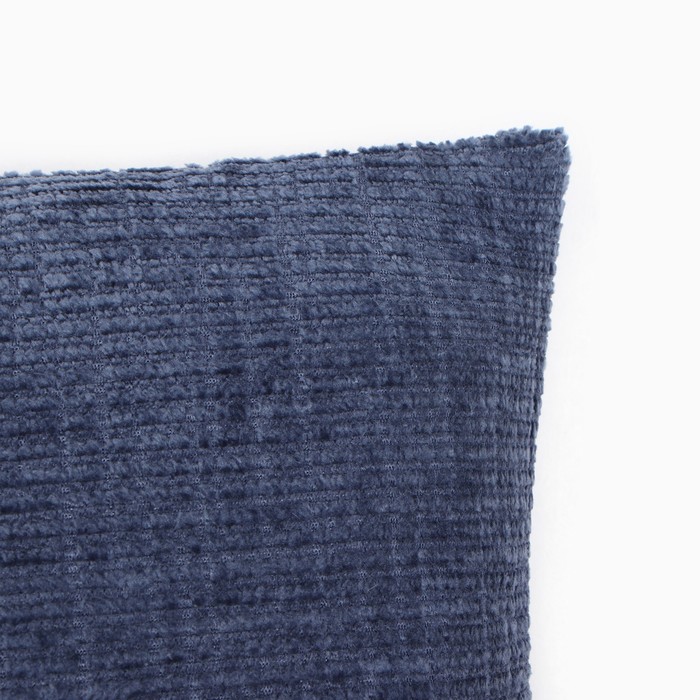 Чехол на подушку Этель Velvet 43х43см, цв.синий, 100% п/э