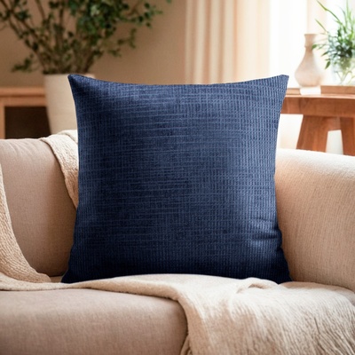 Наволочка декоративная Этель Velvet 43×43 см, цвет синий, полиэстер