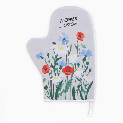 Варежка-прихватка «Доляна. Полевые цветы», 20×28 см, 35% хлопок, 65% п/э, ватин 250 г/м²