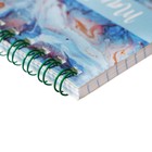 Блокнот А7, 40 листов в клетку на гребне "Мрамор", обложка мелованный картон, блок офсет, МИКС - Фото 2