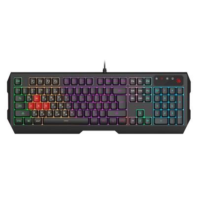 Клавиатура A4Tech Bloody B140N, игровая, USB, Multimedia, подсветка, подставка для запястий, чёрная
