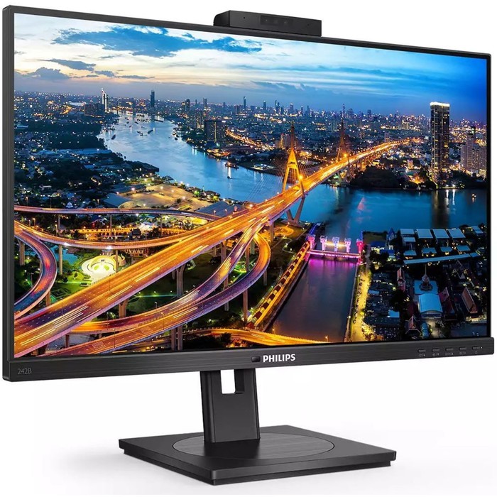 Монитор Philips 23.8" 242B1H/00 черный IPS 4ms 16:9 DVI HDMI M/M Cam матовая HAS Piv 1000:1 102946 - фото 51516431 Монитор Philips 23.8" 242B1H/00 черный IPS 4ms 16:9 DVI HDMI M/M Cam матовая HAS Piv 1000:1 102946 - фото 51516431
