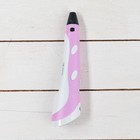 3D ручка Luazon, дисплей, работа с пластиком ABS и PLA, пластик в комплекте, розовая - фото 8730472