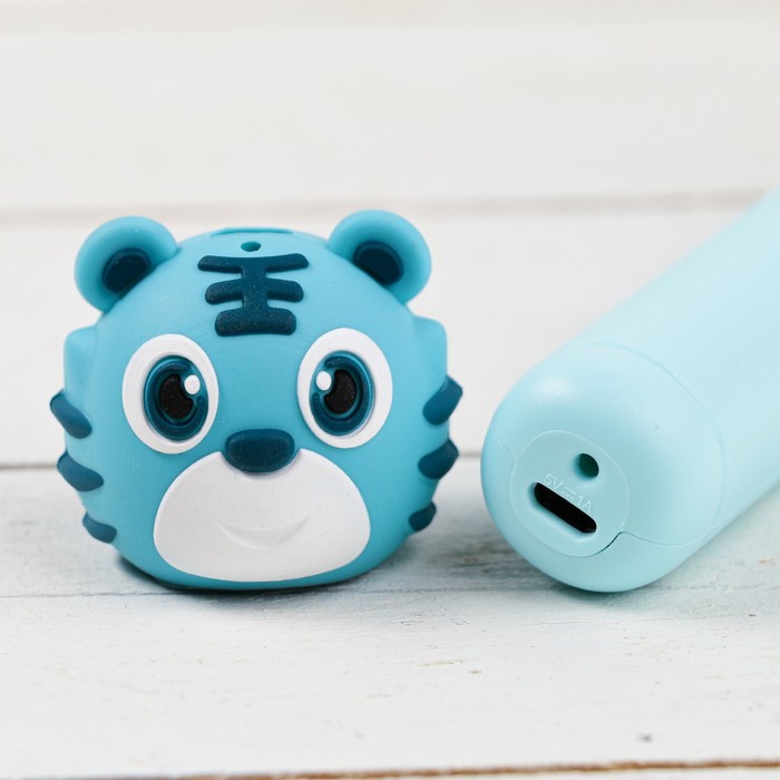 3D ручка Тигрёнок, работа с пластиком PLA, USB кабель питания, голубая